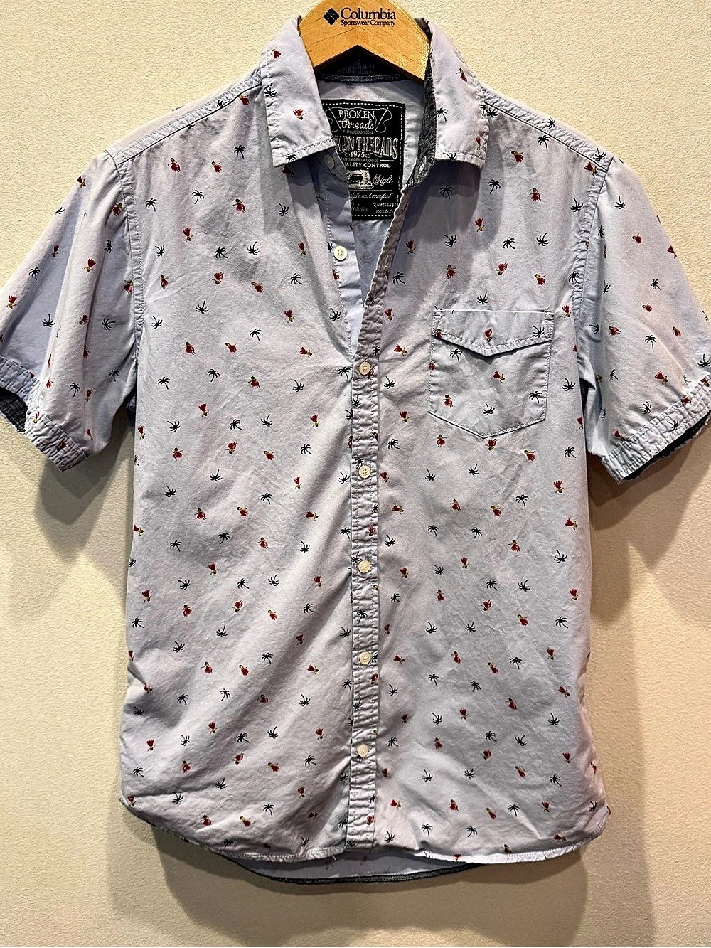 Broken Threads 1975 Men's Cotton Print Shirt Size Medium Like New